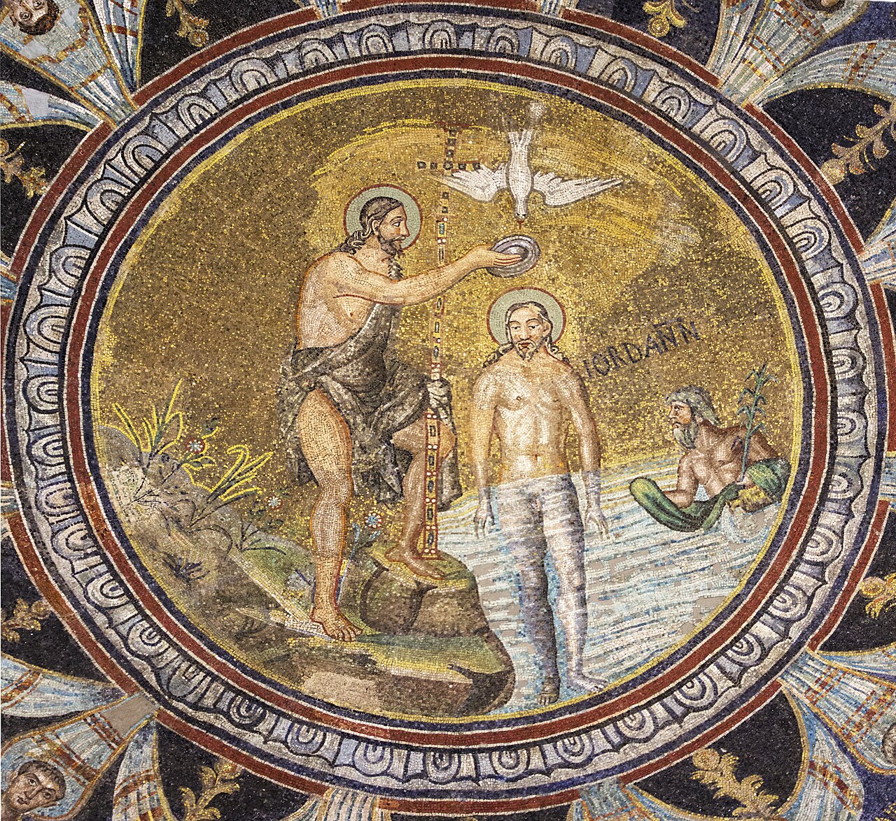 Мозаика «Крещение Христа», баптистерий православных, середина V века