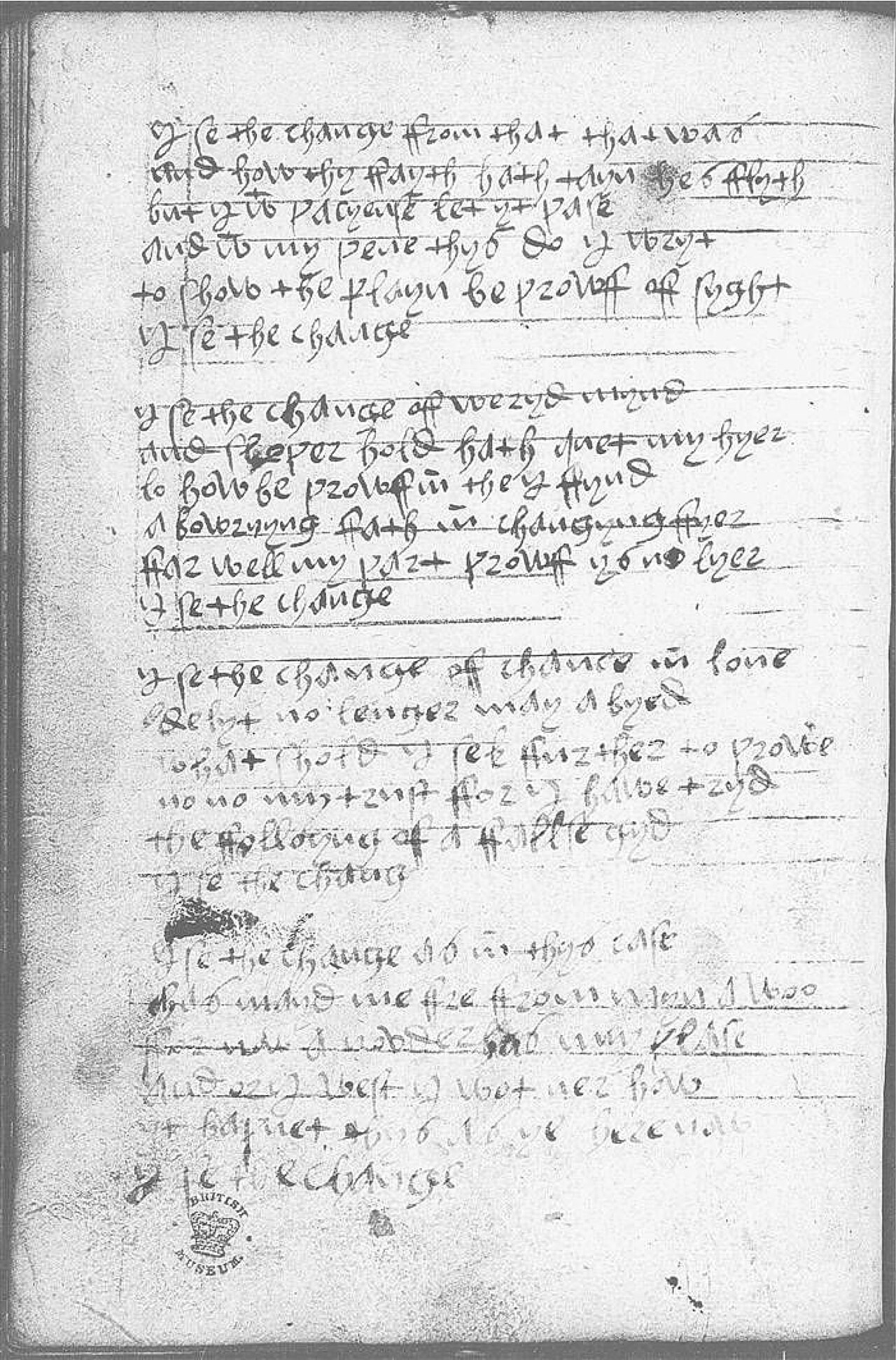 The Devonshire Manuscript facsimile 40v