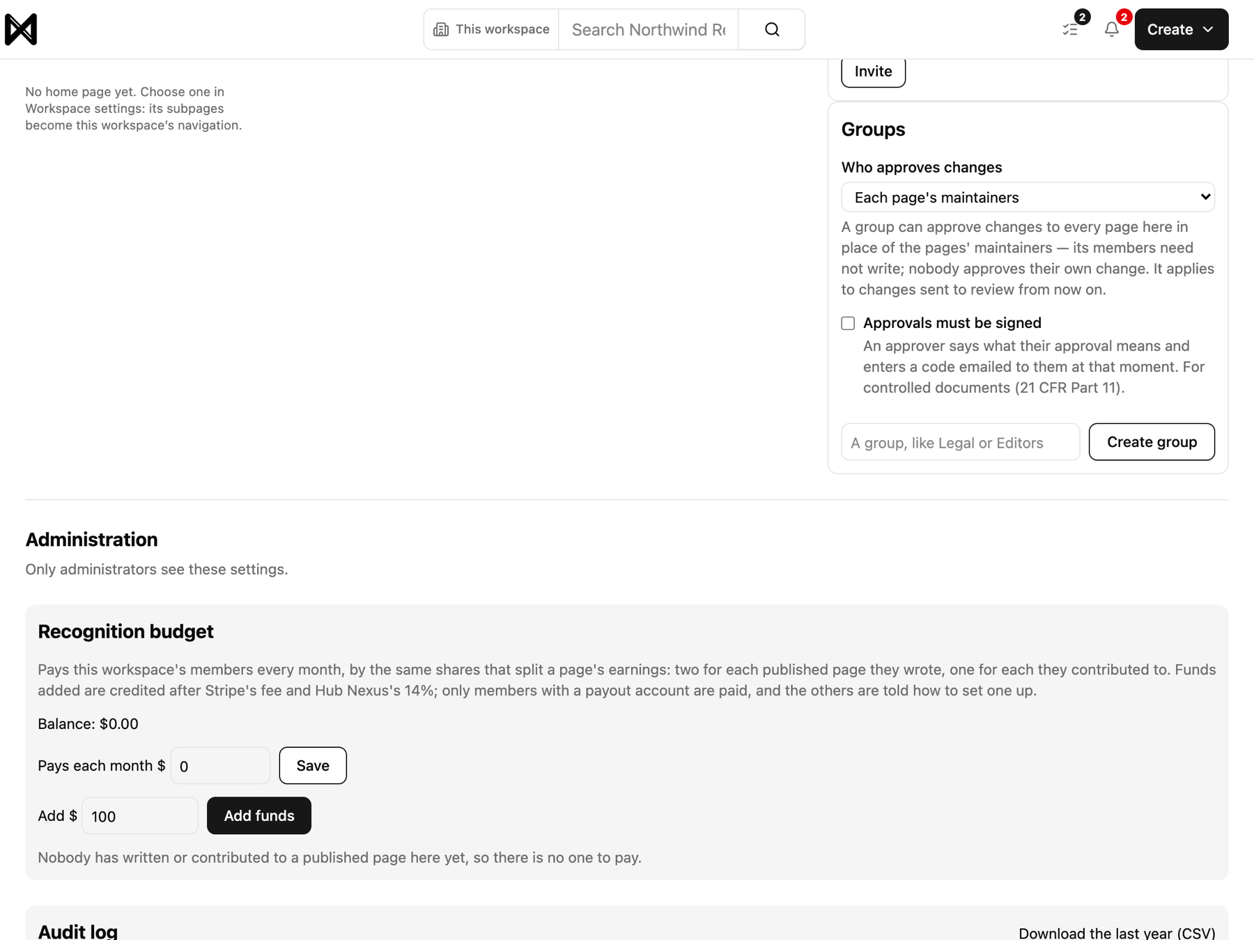 Groups and signed approvals