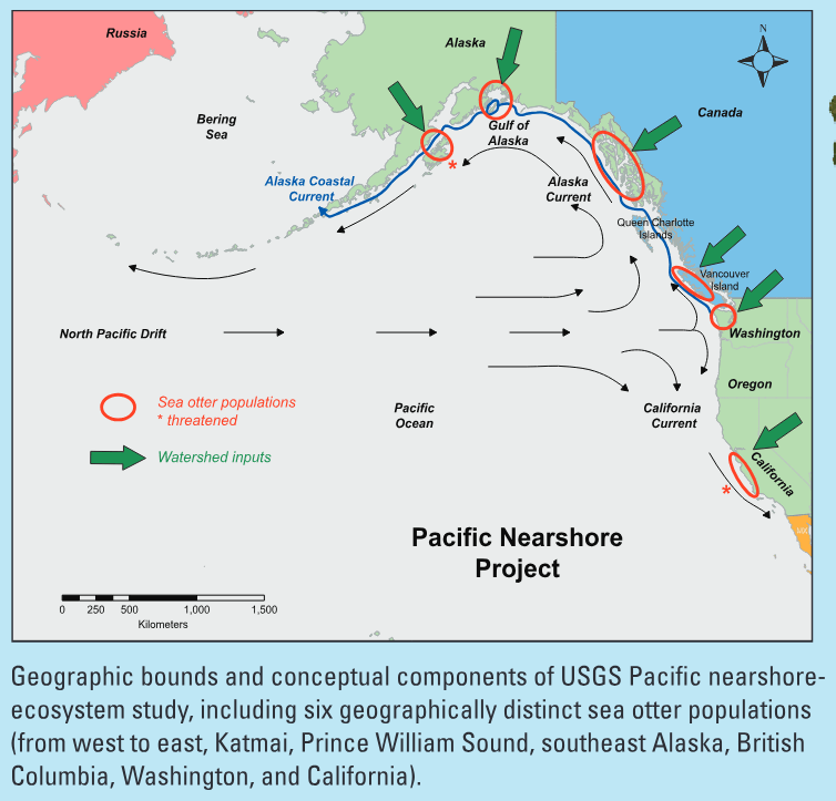 U.S. Geological Survey (USGS), Western Region: Coastal ecosystem responses to influences from land and sea, Coastal and