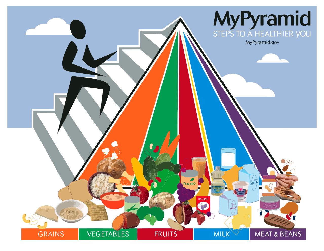 Figure 2. Modern Food Pyramid for a healthy diet