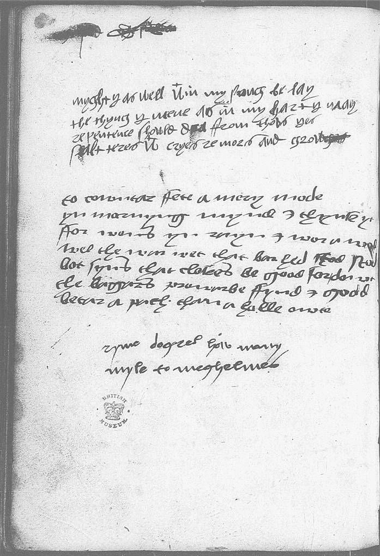 The Devonshire Manuscript facsimile 65v