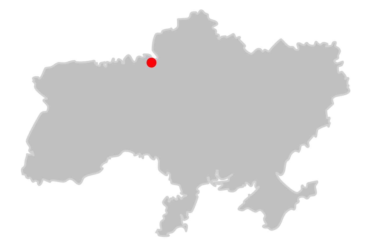 Чернобыль на карте Украины