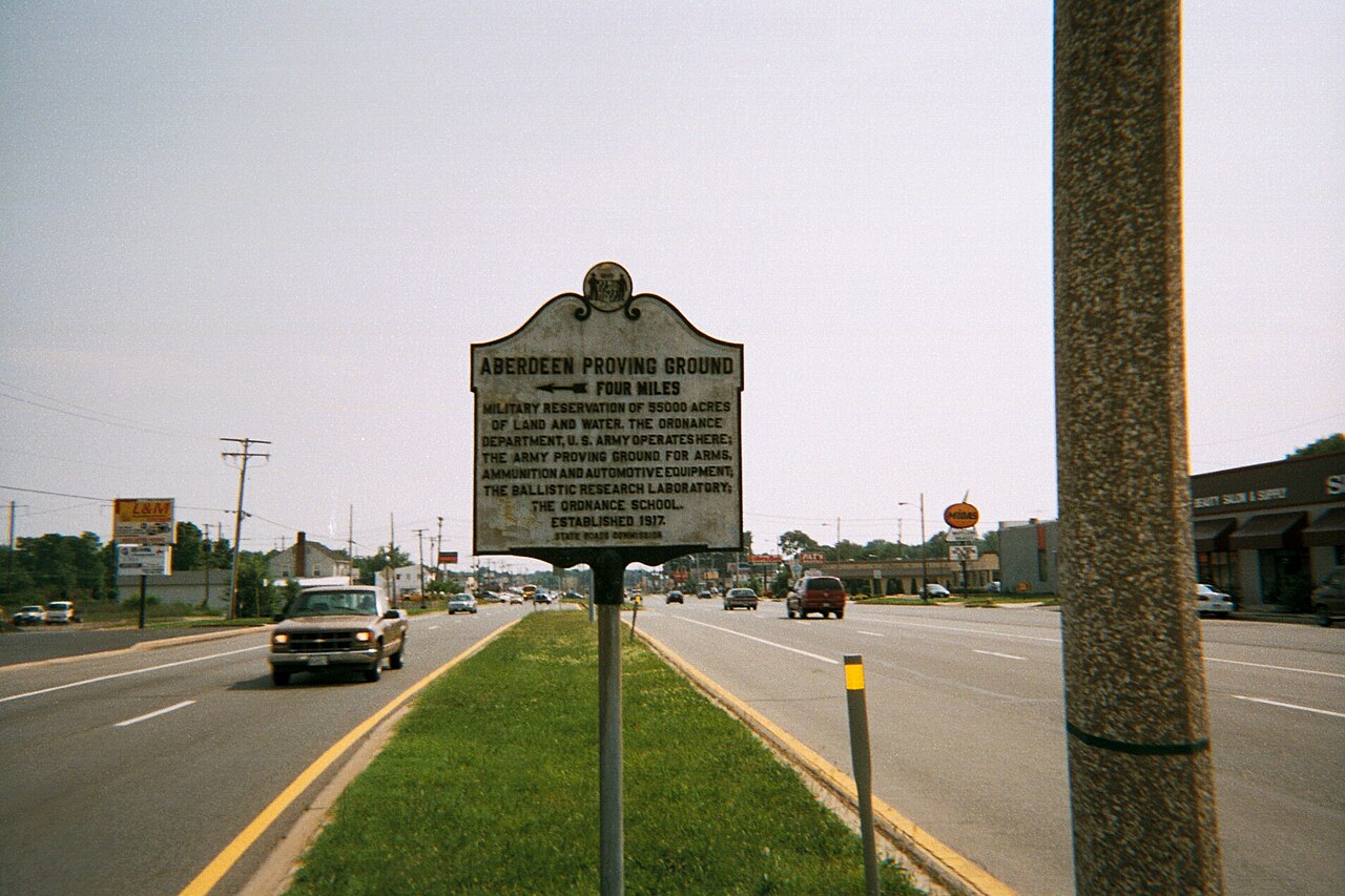 Aberdeen Proving Ground Historical Marker