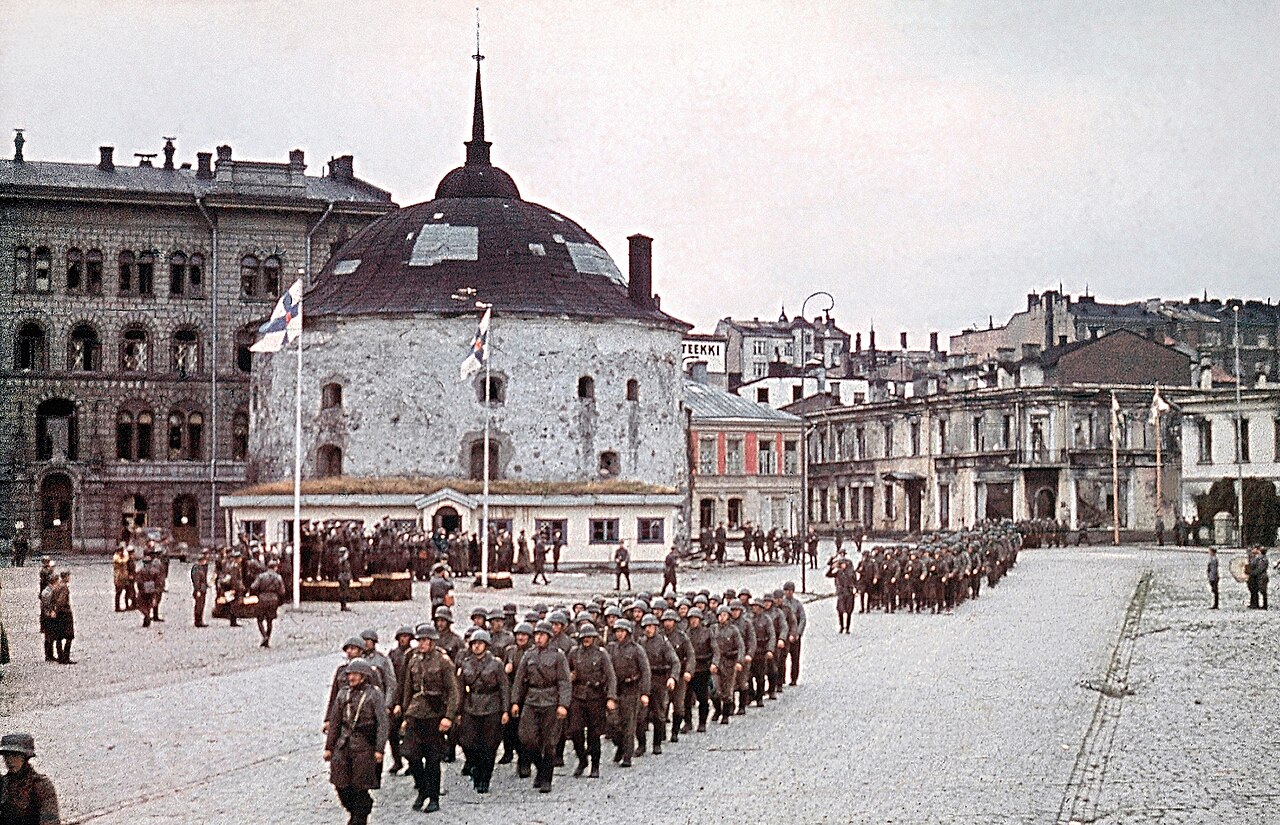 Парад финских войск в Выборге 31 августа 1941 года
