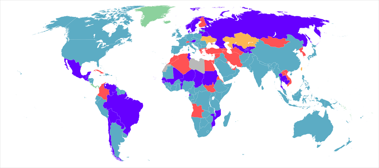 Countries with diagnosed DID cases 1