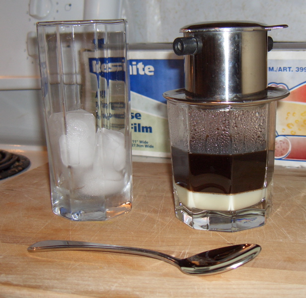 Vietnamese iced coffee ( cà phê sữa đá )