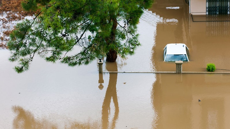 Floodwater after a big storm.