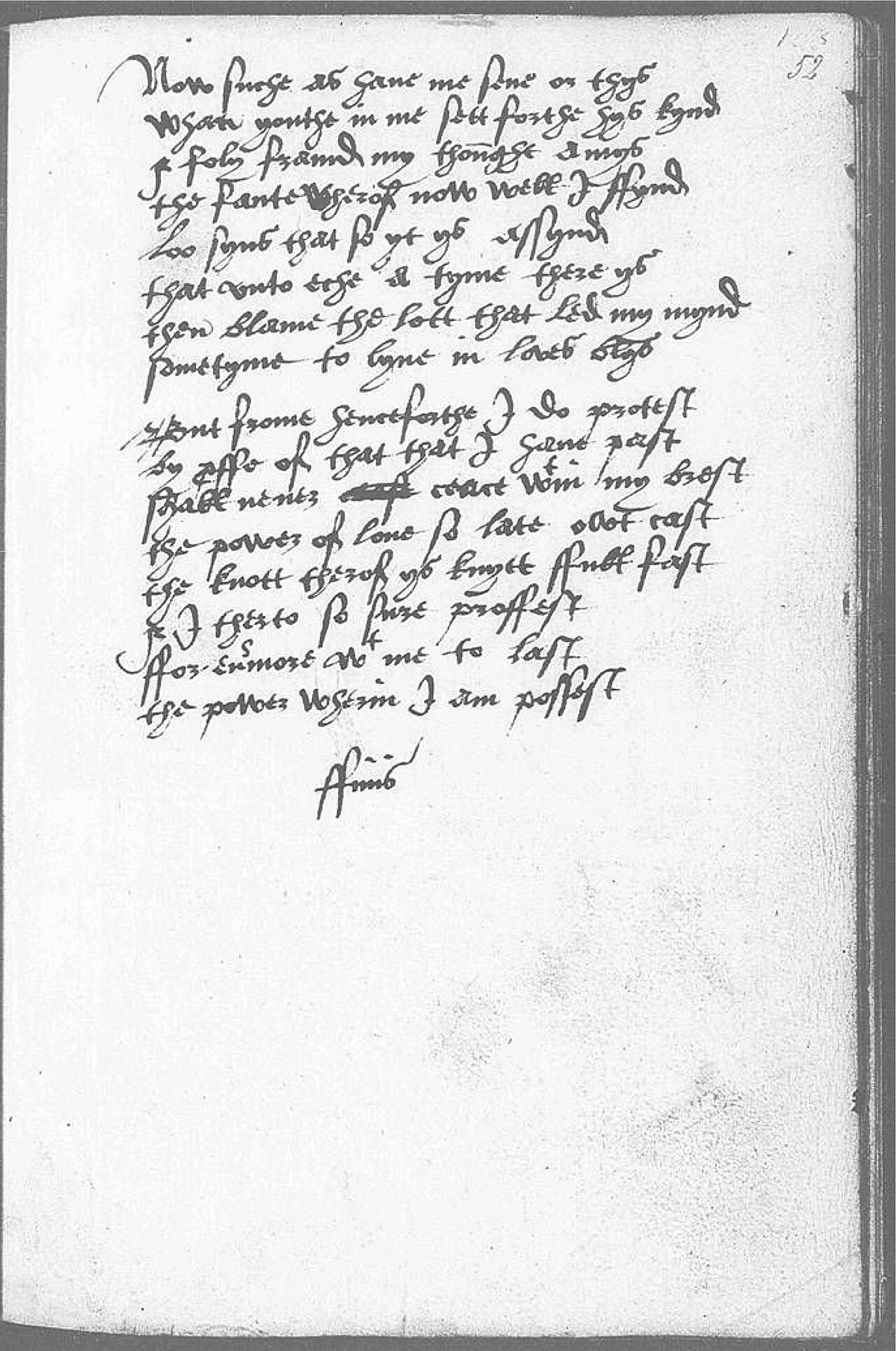 The Devonshire Manuscript facsimile 52r