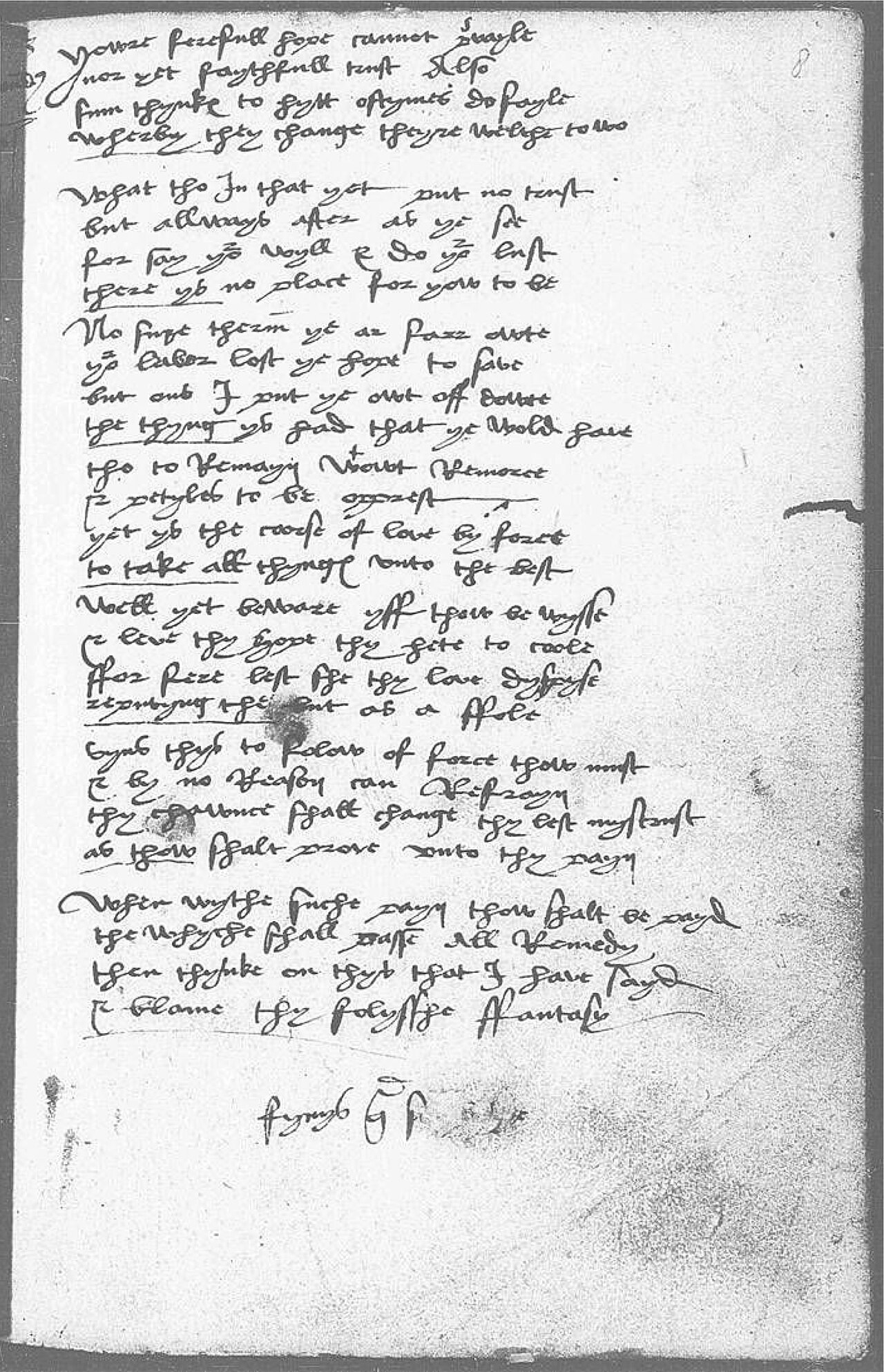 The Devonshire Manuscript facsimile 8r LDev010