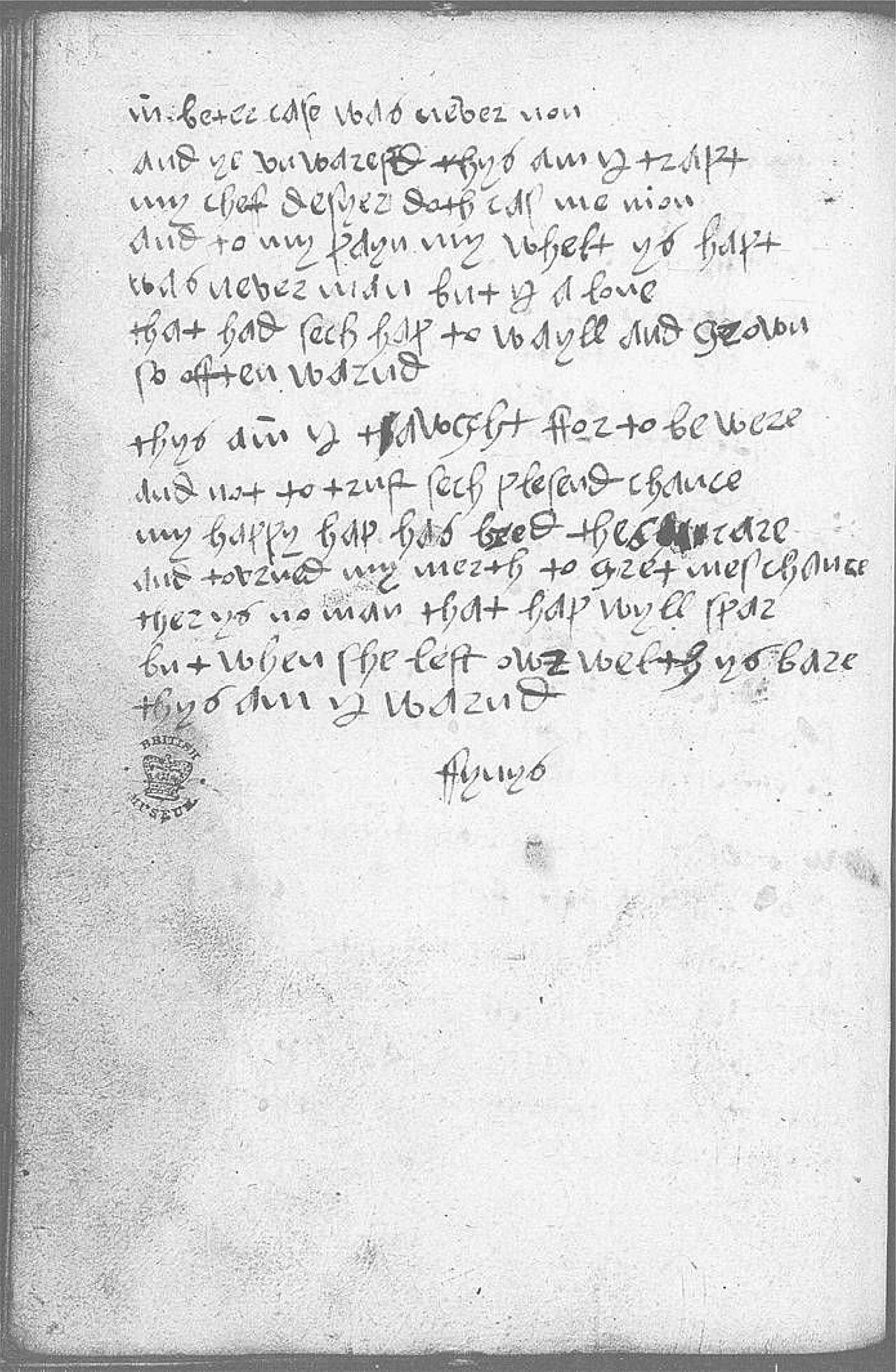 The Devonshire Manuscript facsimile 42v