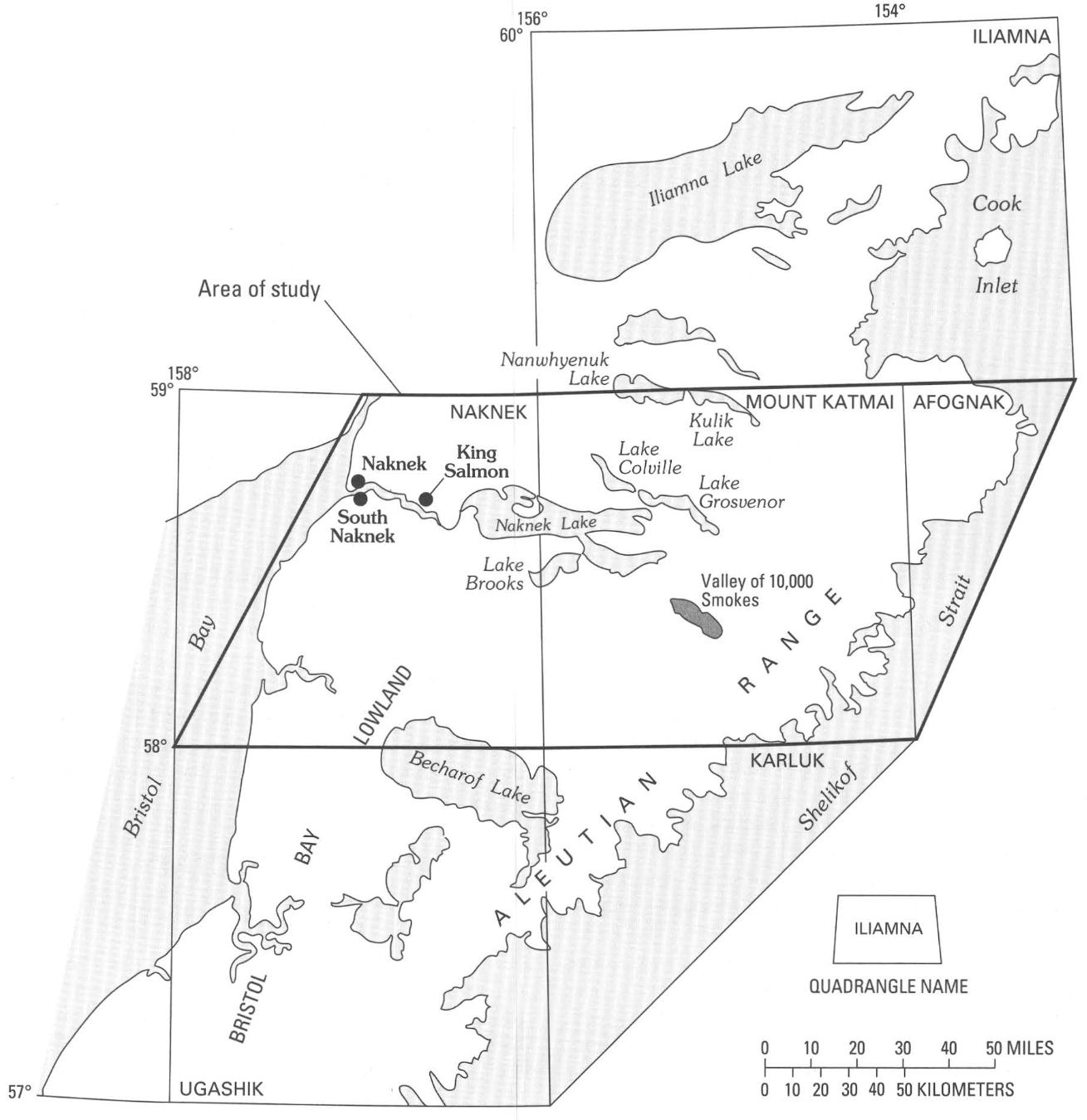 Location of Mount Katmai study area on the eastern Alaska Peninsula.