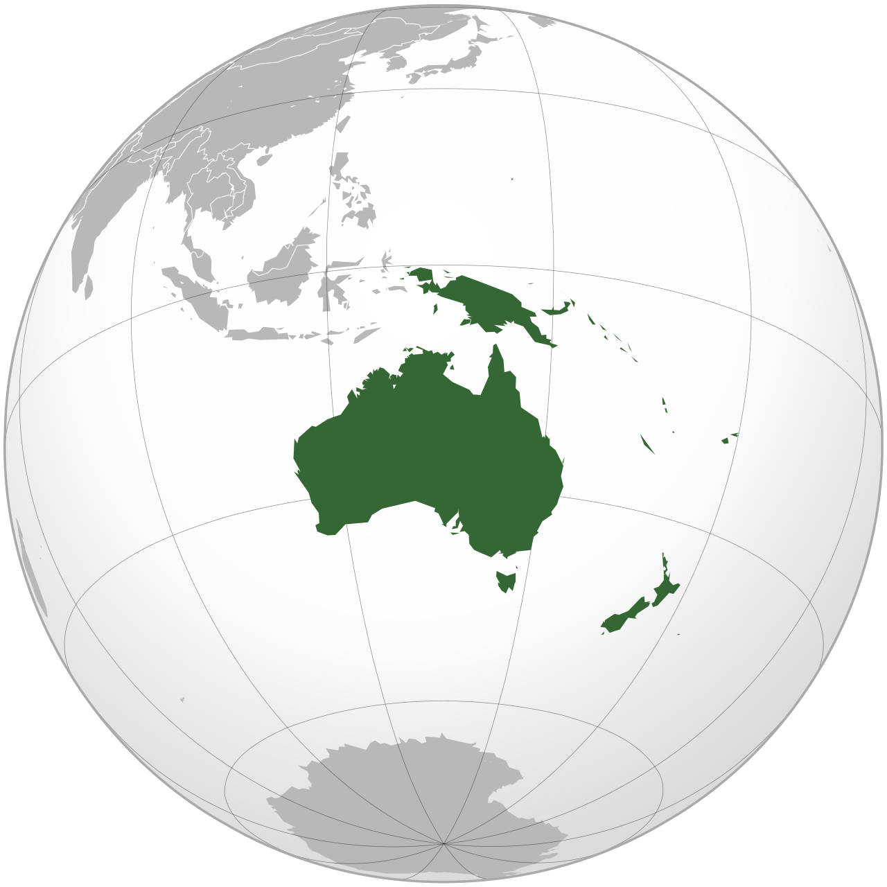 Oceania (orthographic projection)