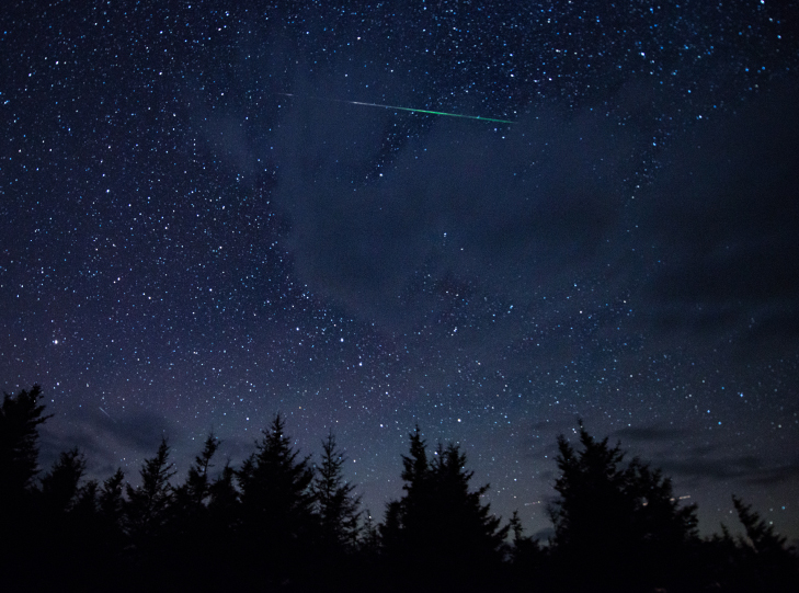 A photo of a meteor.