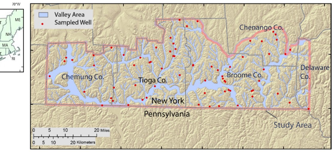Methane occurrence in groundwater of south-central New York State, 2012: Summary of findings