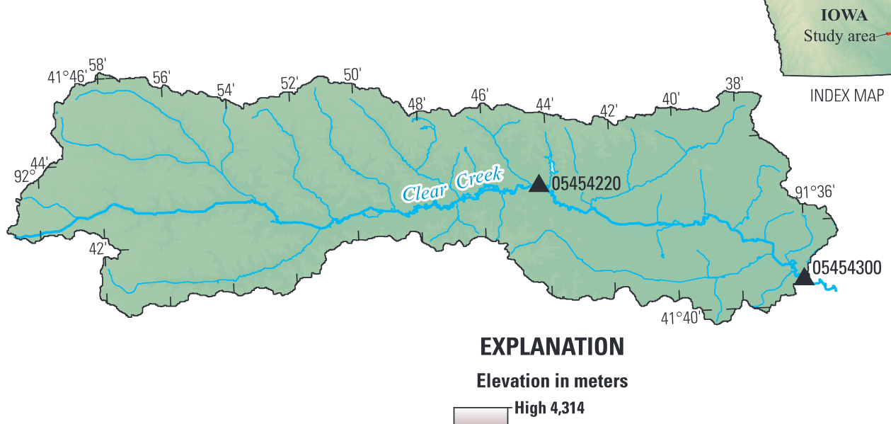Watershed scale response to climate change--Clear Creek Basin, Iowa